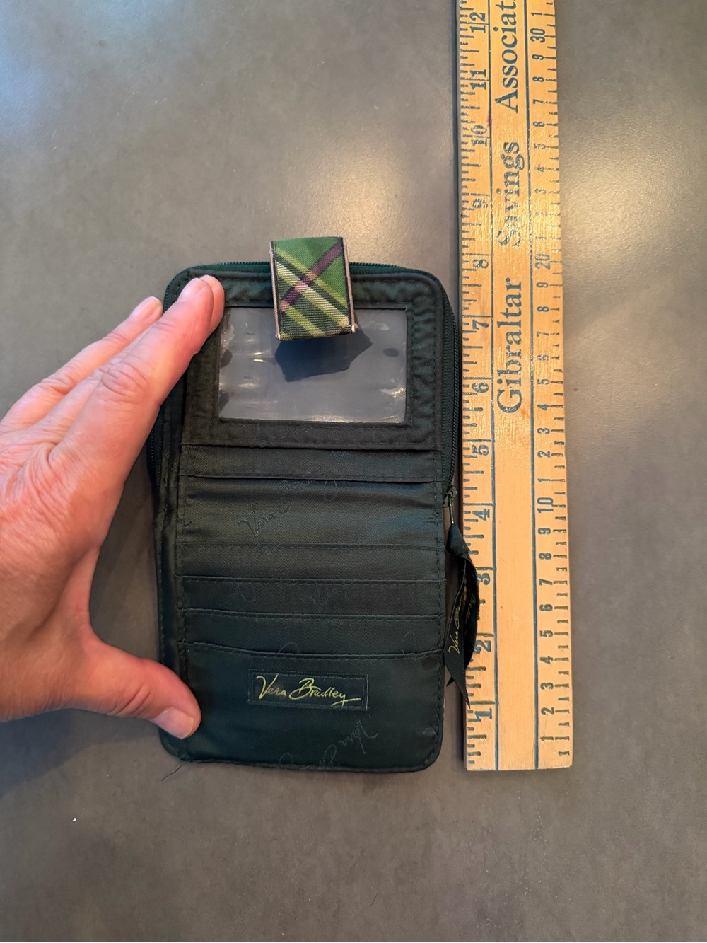 Vera Bradley Green Paisley Quilted Wallet - Picture 3 of 5
